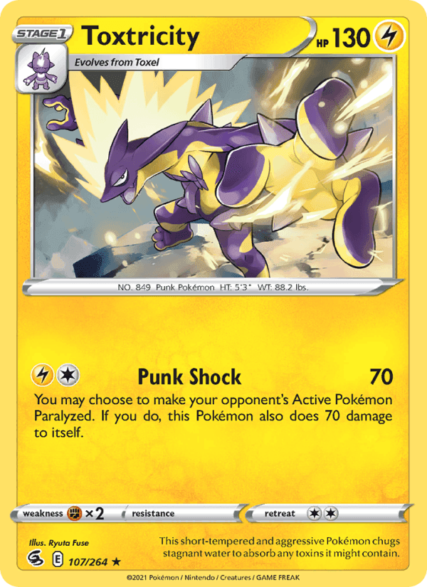 Toxtricity, card 107 from Fusion Strike