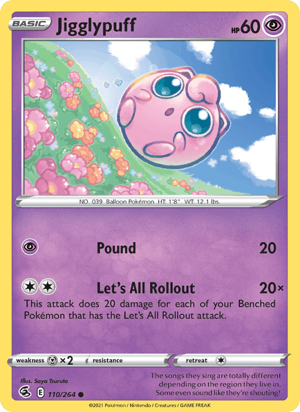 Jigglypuff, card 110 from Fusion Strike