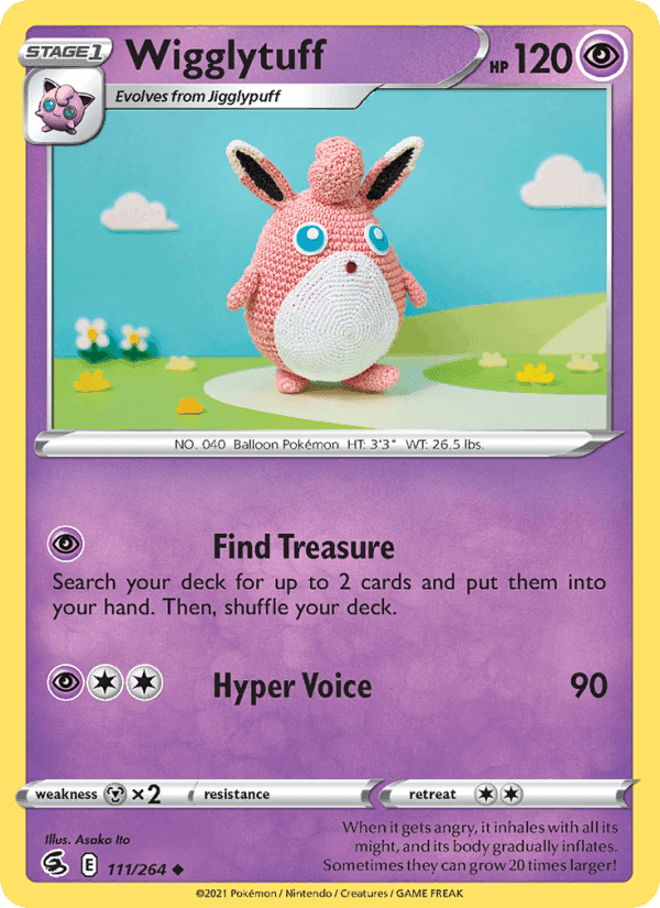 Wigglytuff, card 111 from Fusion Strike