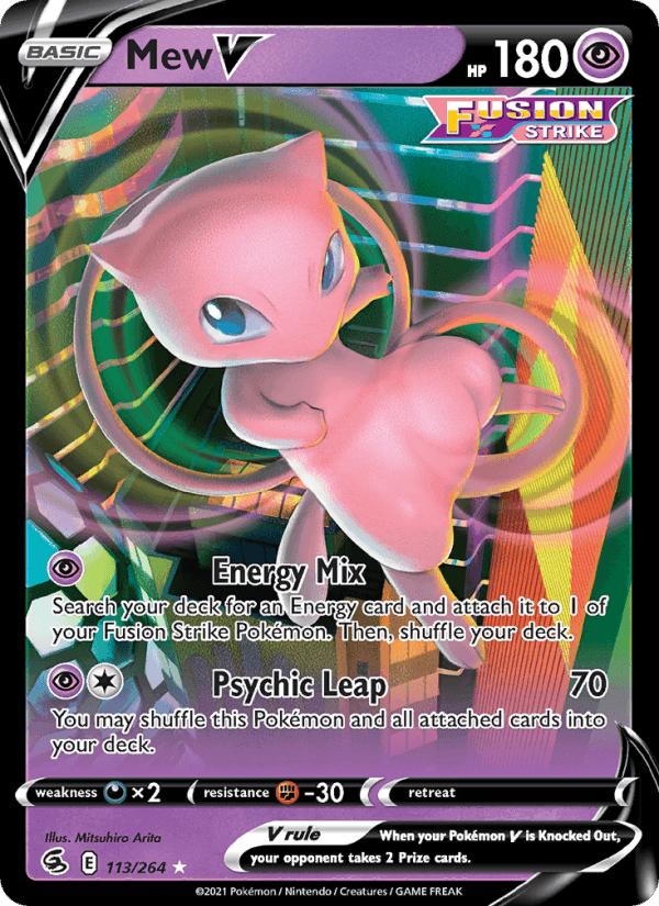 Mew V, card 113 from Fusion Strike