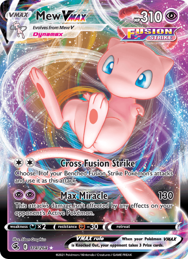 Mew VMAX, card 114 from Fusion Strike