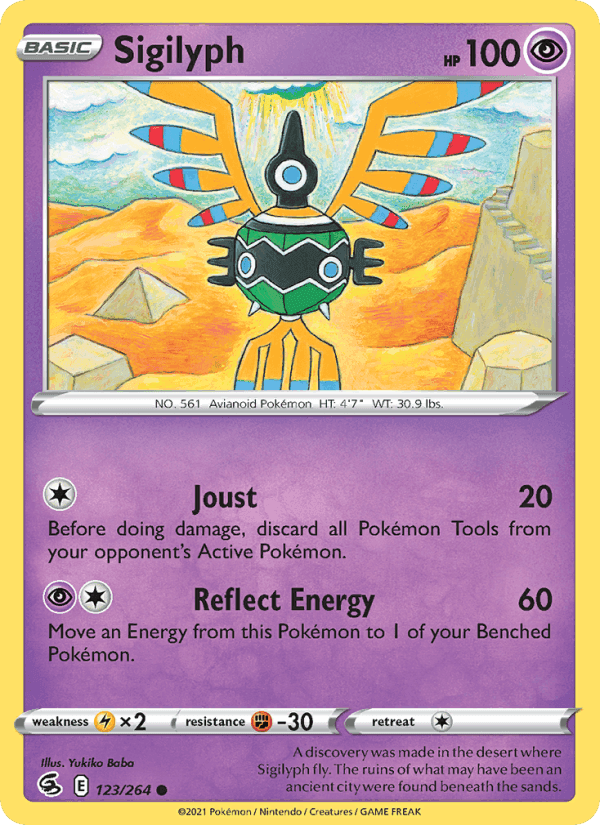 Sigilyph, card 123 from Fusion Strike