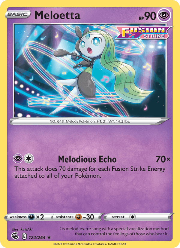 Meloetta, card 124 from Fusion Strike