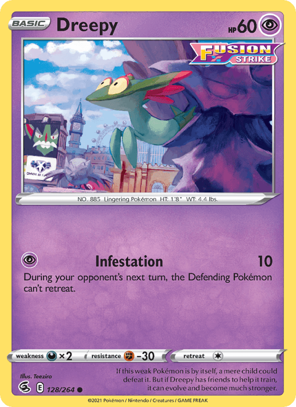 Dreepy, card 128 from Fusion Strike