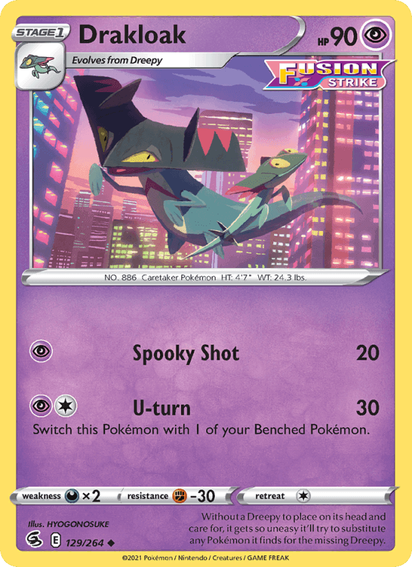 Drakloak, card 129 from Fusion Strike