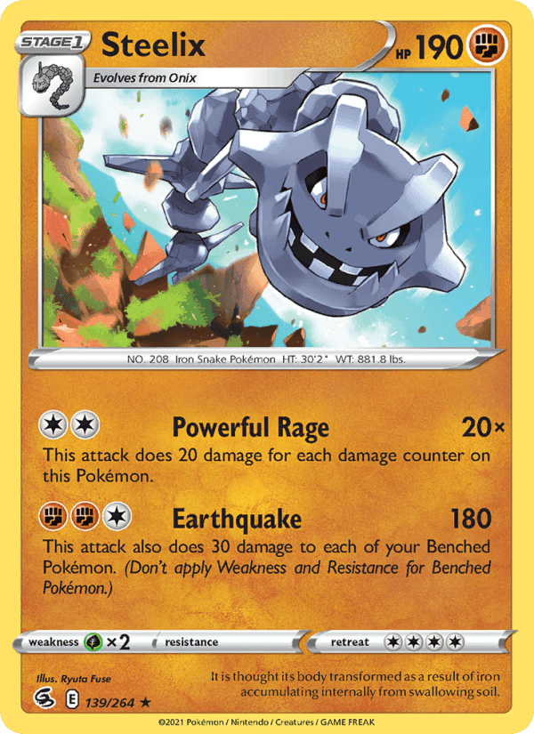 Steelix, card 139 from Fusion Strike