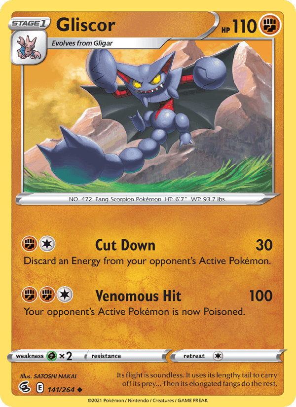 Gliscor, card 141 from Fusion Strike