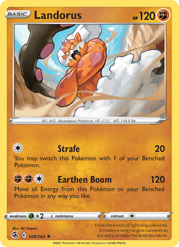 Landorus, card 148 from Fusion Strike