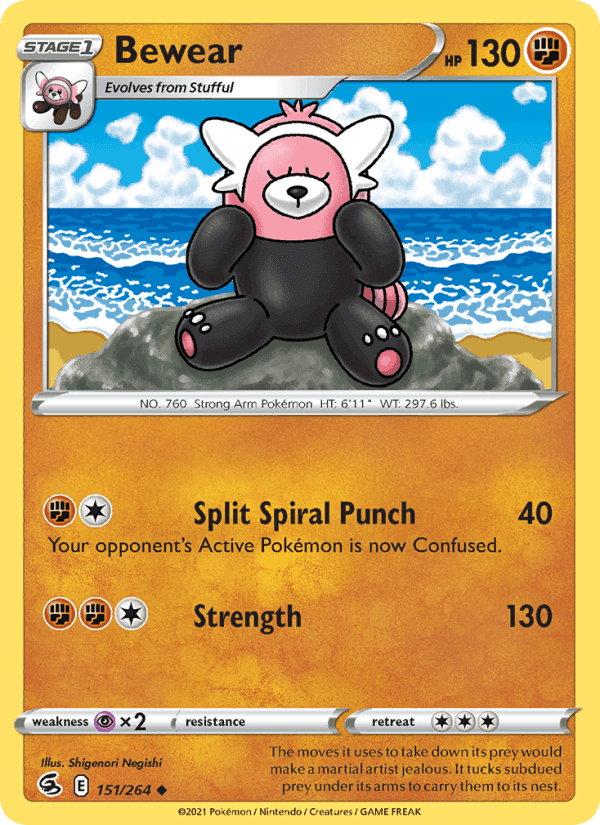 Bewear, card 151 from Fusion Strike