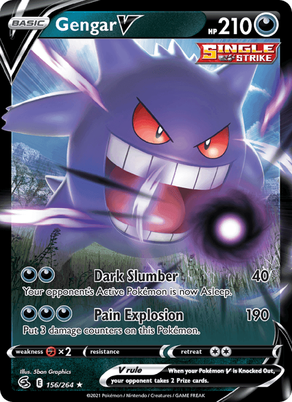 Gengar V, card 156 from Fusion Strike