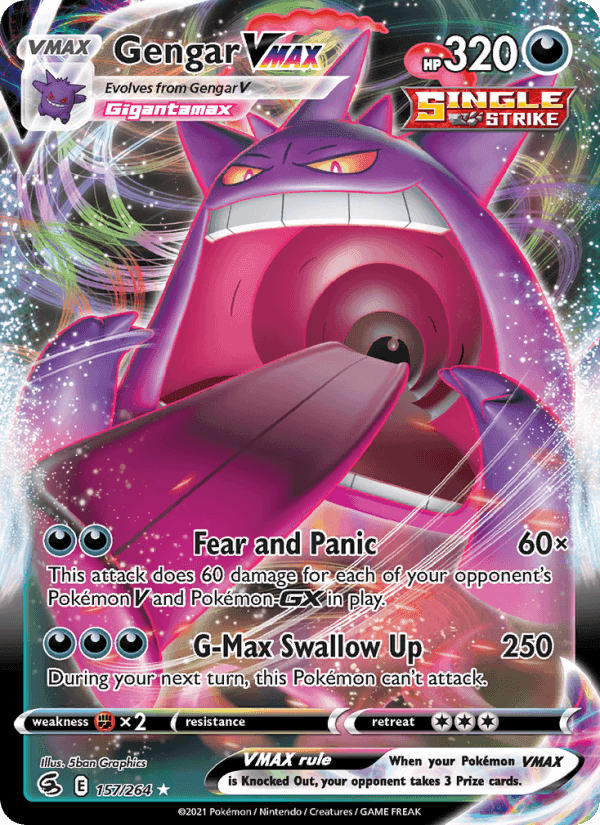 Gengar VMAX, card 157 from Fusion Strike