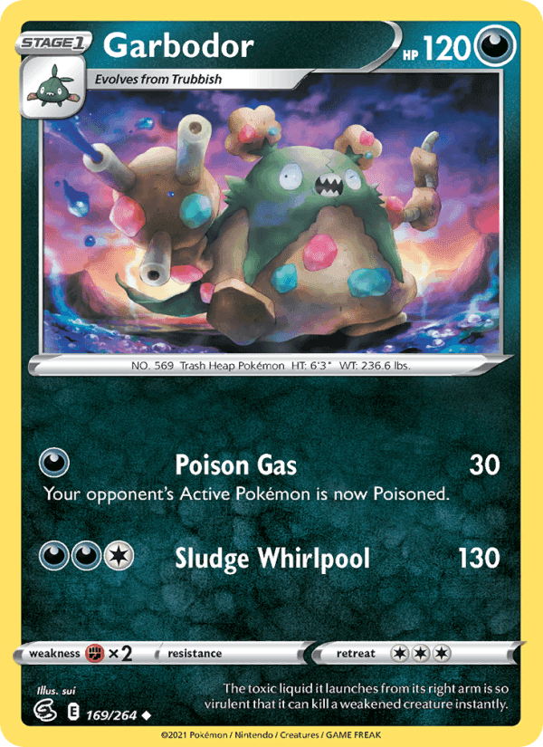Garbodor, card 169 from Fusion Strike
