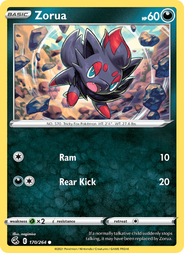 Zorua, card 170 from Fusion Strike