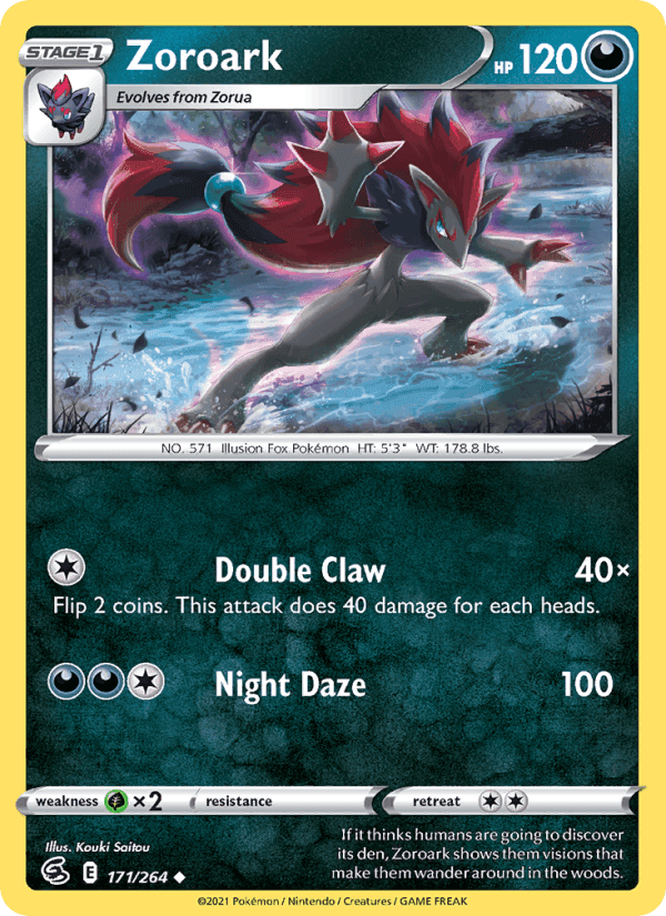 Zoroark, card 171 from Fusion Strike