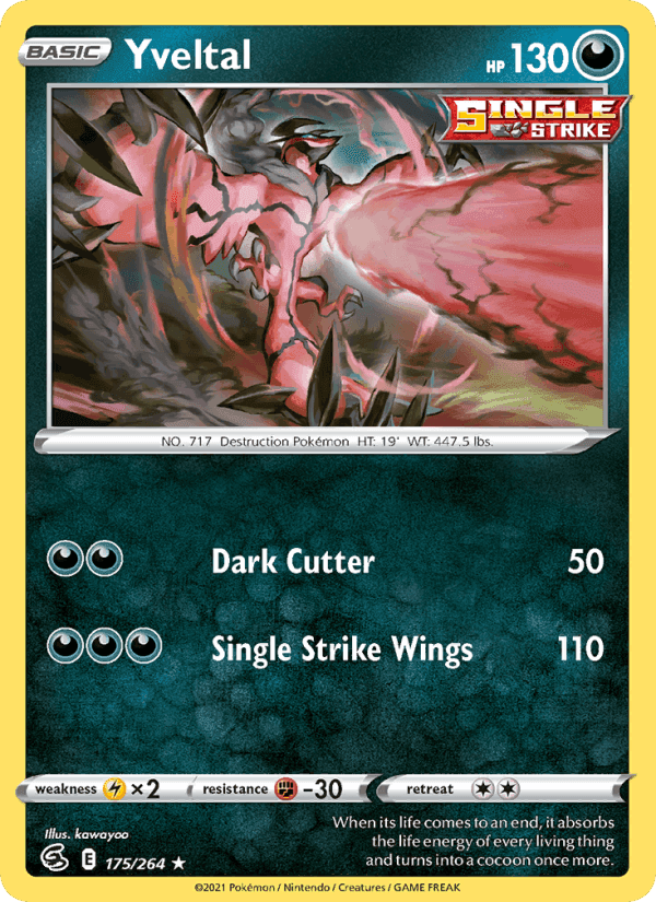 Yveltal, card 175 from Fusion Strike