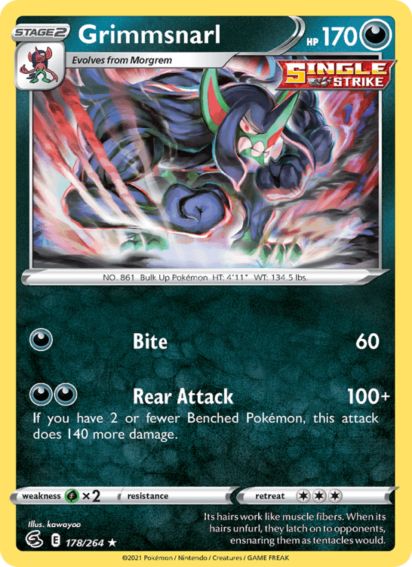 Grimmsnarl, card 178 from Fusion Strike