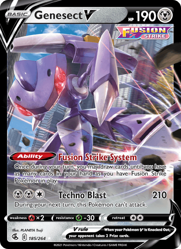 Genesect V, card 185 from Fusion Strike