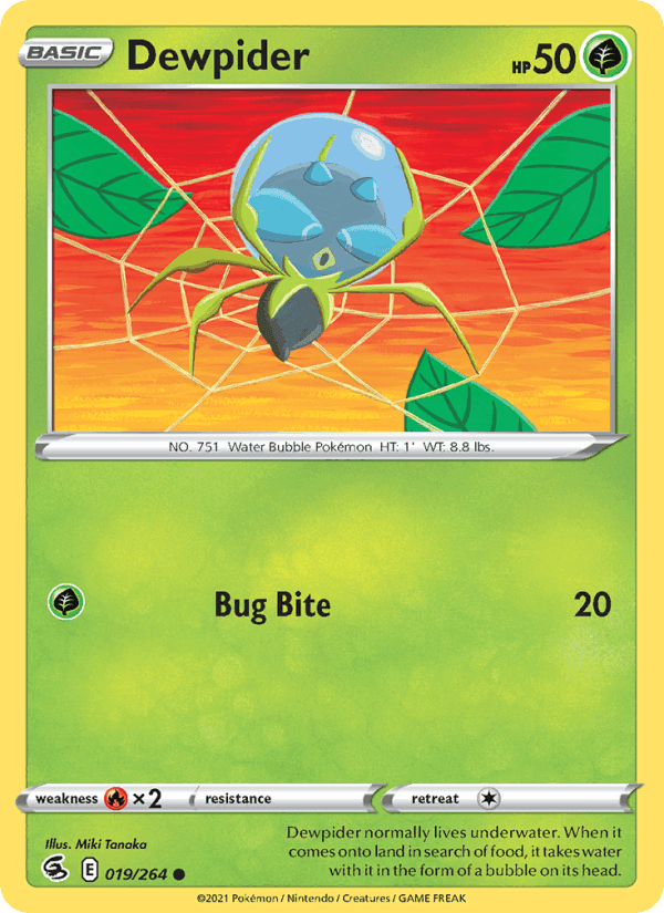 Dewpider, carta 19 di Fusion Strike