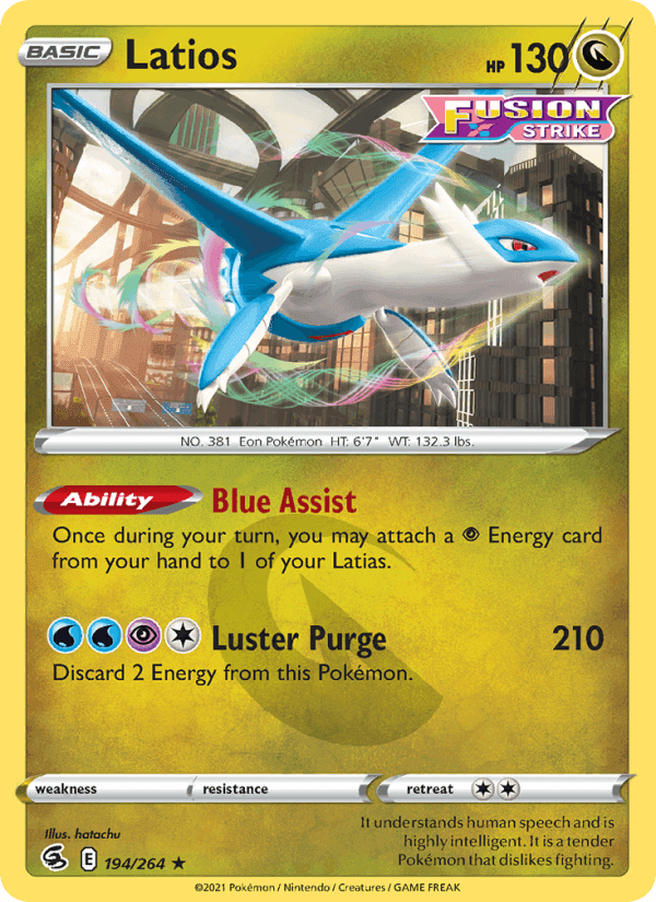 Latios, card 194 from Fusion Strike
