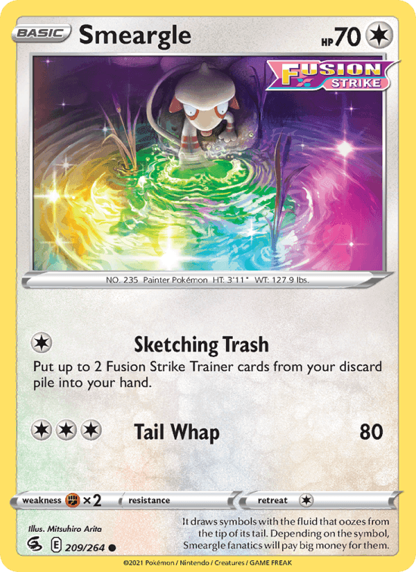 Smeargle, card 209 from Fusion Strike
