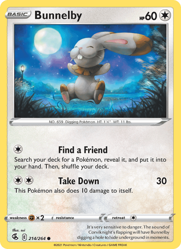 Bunnelby, card 214 from Fusion Strike