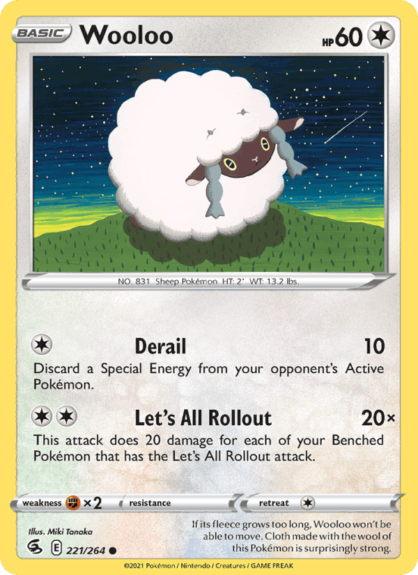 Wooloo, card 221 from Fusion Strike