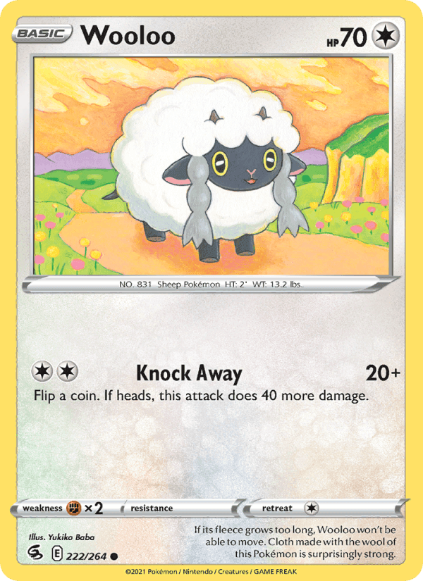 Wooloo, card 222 from Fusion Strike