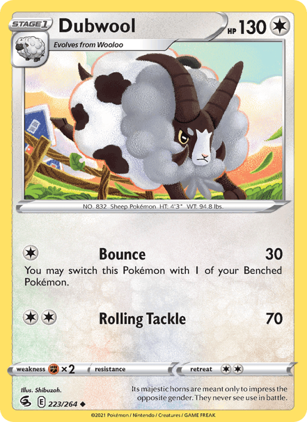 Dubwool, card 223 from Fusion Strike