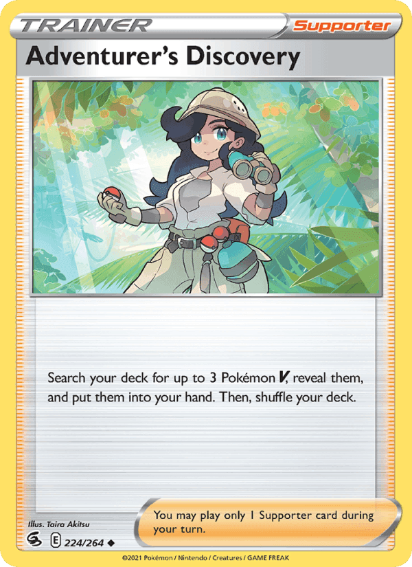 Adventurer's Discovery, card 224 from Fusion Strike