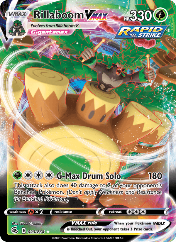 Rillaboom VMAX, card 23 from Fusion Strike
