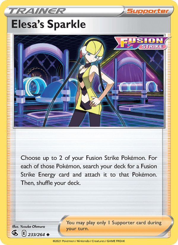 Elesa's Sparkle, card 233 from Fusion Strike