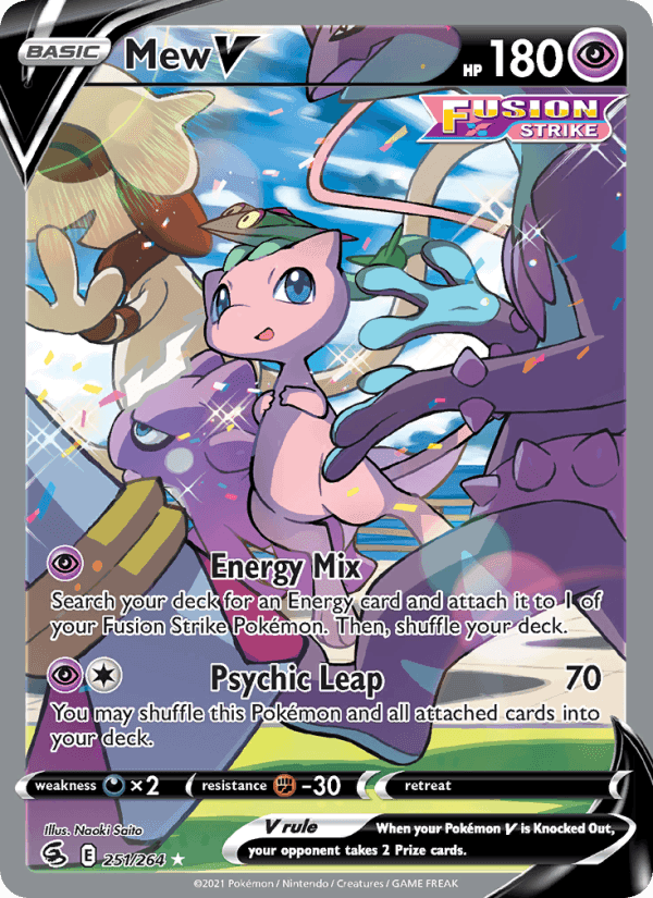Mew V, card 251 from Fusion Strike