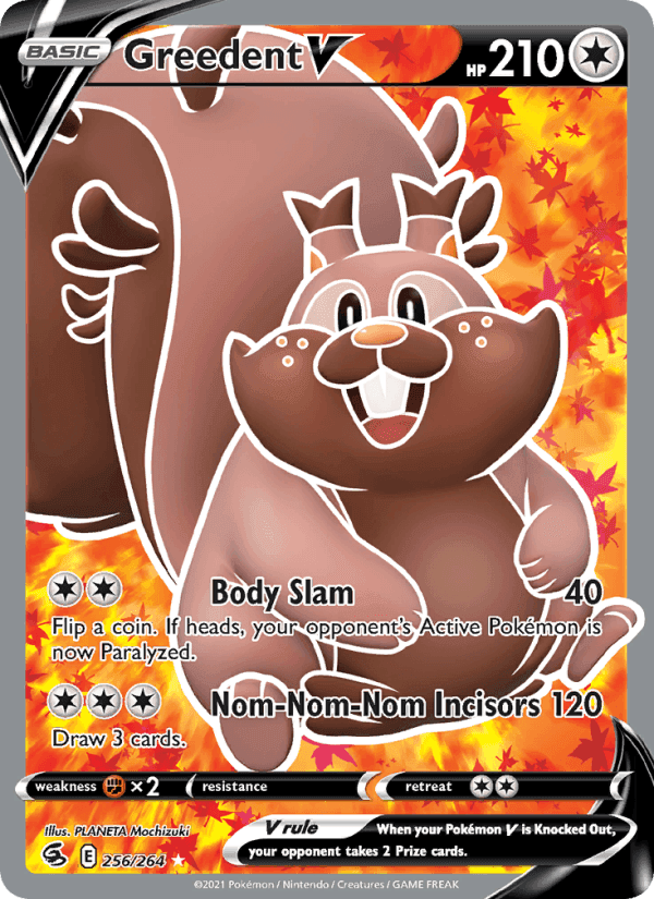 Greedent V, card 256 from Fusion Strike