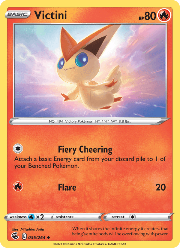 Victini, carta 36 de Fusion Strike