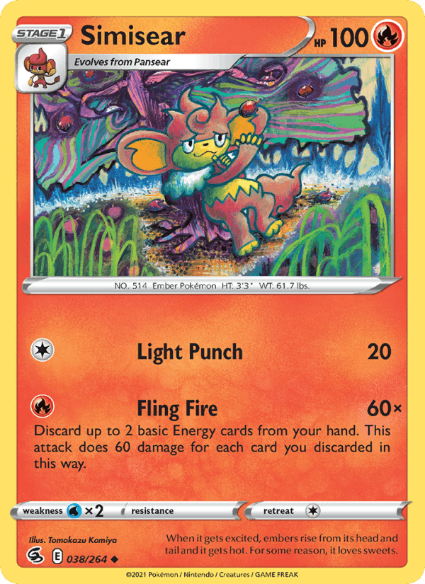 Simisear, card 38 from Fusion Strike