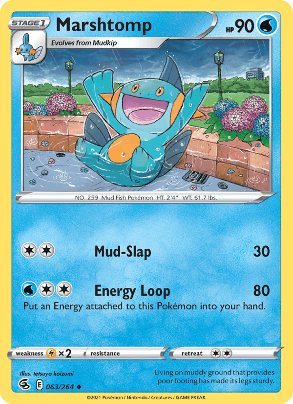 Marshtomp, card 63 from Fusion Strike