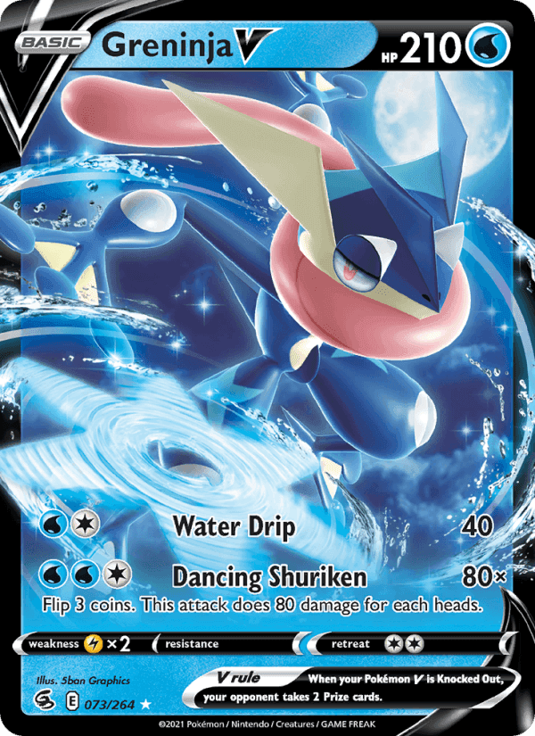 Greninja V, card 73 from Fusion Strike