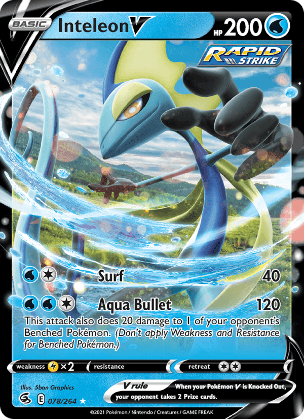 Inteleon V, card 78 from Fusion Strike