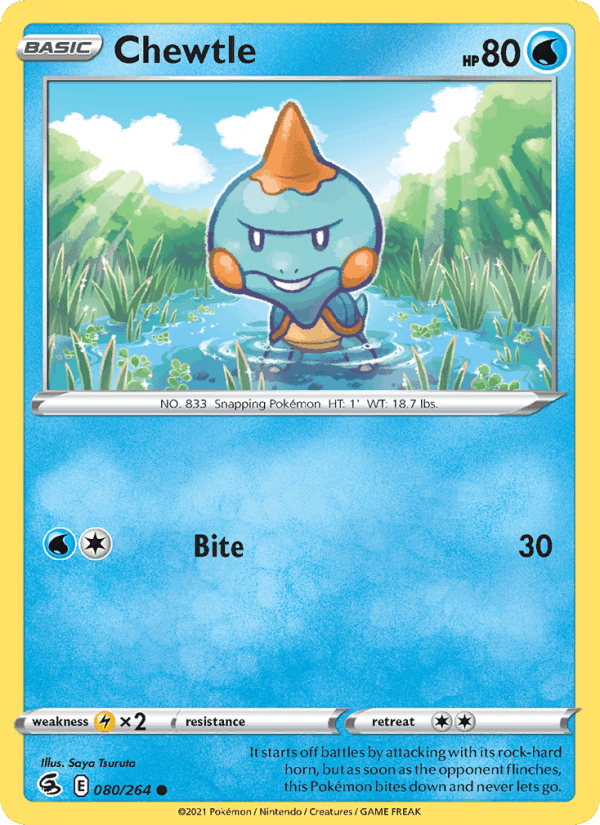 Chewtle, card 80 from Fusion Strike