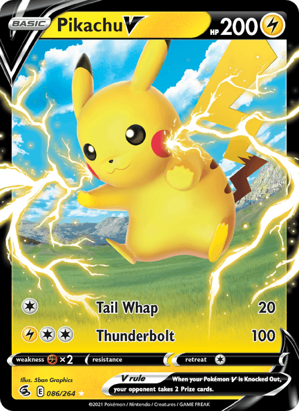Pikachu V, card 86 from Fusion Strike