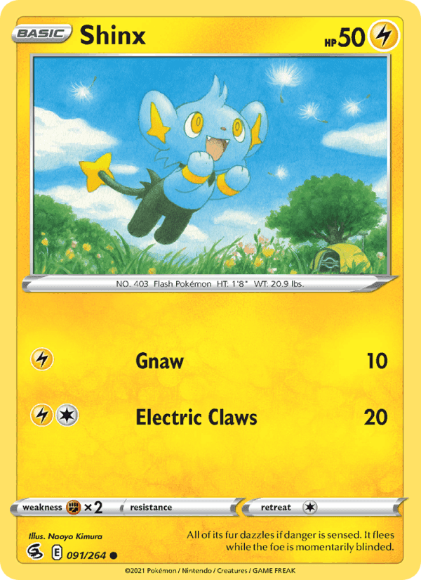 Shinx, card 91 from Fusion Strike