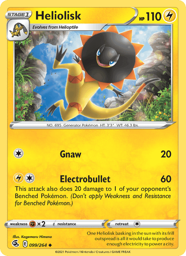 Heliolisk, card 99 from Fusion Strike