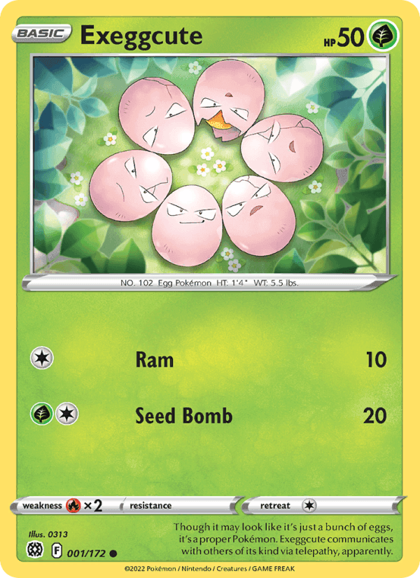 Exeggcute, card 001 from Brilliant Stars
