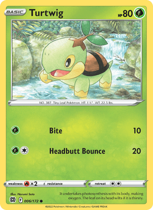 Turtwig, card 006 from Brilliant Stars
