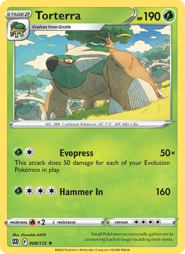 Torterra, card 008 from Brilliant Stars