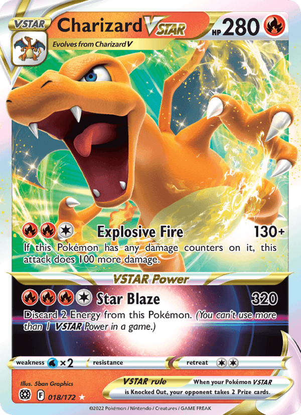 Charizard VSTAR, carte 018 de Brilliant Stars
