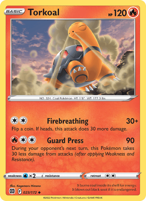 Torkoal, card 023 from Brilliant Stars