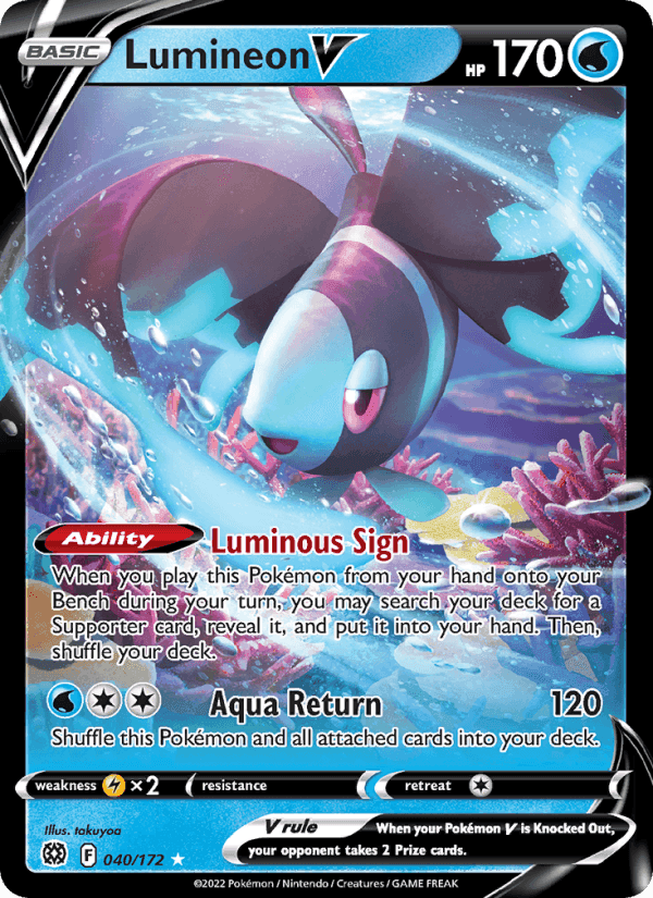 Lumineon V, card 040 from Brilliant Stars