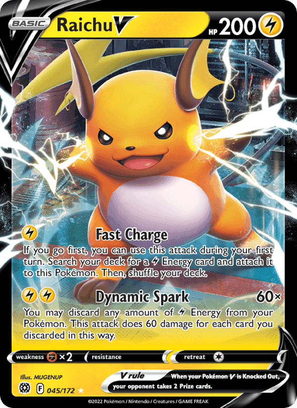 Raichu V, card 045 from Brilliant Stars