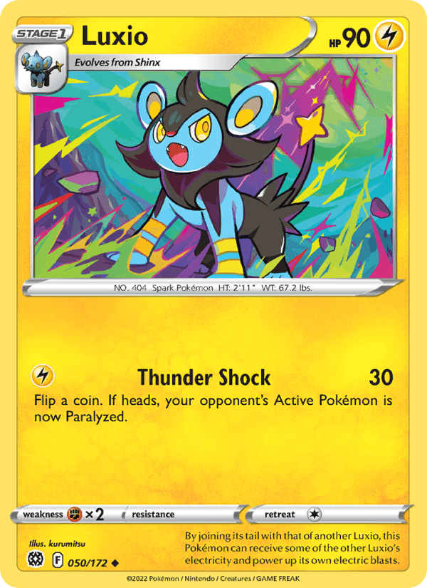 Luxio, card 050 from Brilliant Stars